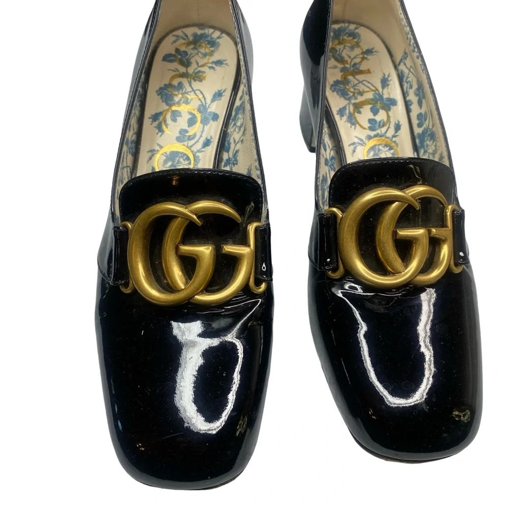 VERNICE MARMONT PUMP BLACK  PATENT  GG LOGO - Picture 6 of 11